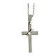 Necklace with cross and heart, supermirror stainless steel, 1.5x1 in s3