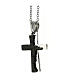 Broken cross pendant 3x1.5 cm supermirror steel s2