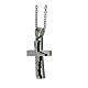 Cross pendant with broken layer, supermirror stainless steel, 1.2x0.8 in s2