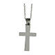 Cross pendant with broken layer, supermirror stainless steel, 1.2x0.8 in s3