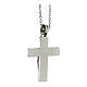 Three layered cross pendant with body of Christ, supermirror stainless steel, 1.2x1 in s3