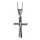 Folding cross pendant with white zircons, supermirror stainless steel, 1.4x1 in s2