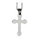 Bicoloured rounded cross pendant, supermirror stainless steel, 1x0.6 in s3