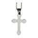 Collier avec croix bicolore double acier supermirror 2,5x1,5 cm s3