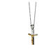Bicoloured crucifix pendant of supermirror stainless steel, 1x0.5 in s2