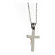 Bicoloured crucifix pendant of supermirror stainless steel, 1x0.5 in s3