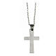 Cross pendant with gilded broken layer, supermirror stainless steel, 1.2x0.8 in s3