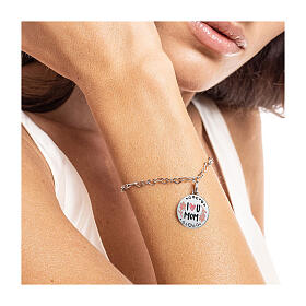 Charm "I Love U Mom", hypoallergenic steel