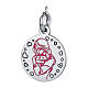 Charm Mamma 'Abbraccio rosa' acciaio anallergico 16 mm s1