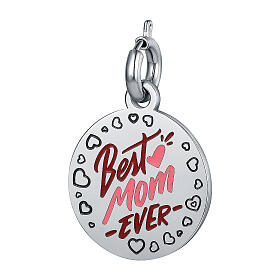 Colgante Mamá "Best Mom Ever" acero hipoalergénico 16 mm