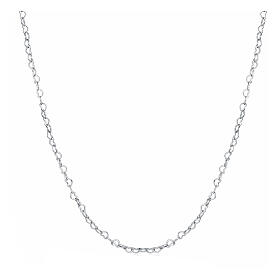 Necklace chain of intertwined hearts, stainless steel