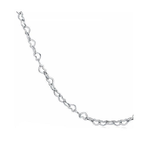 Necklace chain of intertwined hearts, stainless steel 2