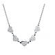 Hypoallergenic steel necklace with white zirconia hearts s1