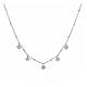 Heart Necklace 5 charms in zircon stainless steel s1