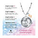 Necklace with 0.12 in beads for angel caller, stainless steel, 40 in s3