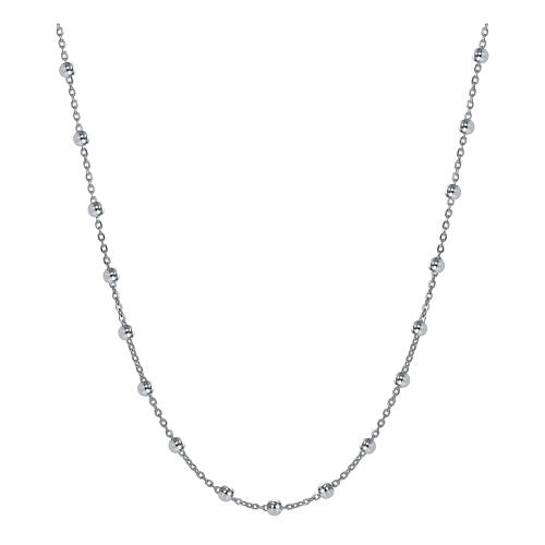 Collar 100 cm esferas 3 mm para llamador de ángeles acero inox 1