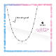 Collar 100 cm esferas 3 mm para llamador de ángeles acero inox s2