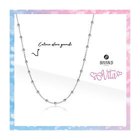 Necklace 100 cm with 3 mm beads for angel caller in stainless steel