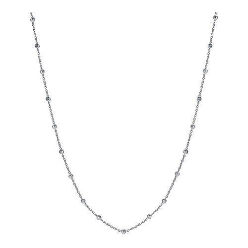 Collana per chiama angeli 100 cm acciaio inox perline 3 mm 1