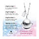 Collana per chiama angeli 100 cm acciaio inox perline 3 mm s3