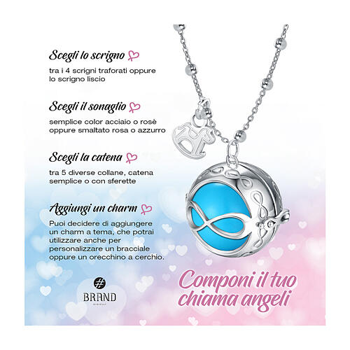 Mini rocking horse charm in hypoallergenic stainless steel 3