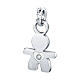 Silhouette of a boy with white rhinestone, mini charm of hypoallergenic steel s1