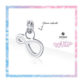 Mini Charm Unendlichkeit Edelstahl emailliert
