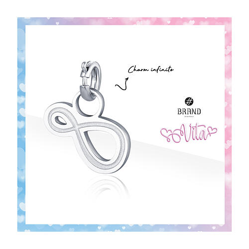 Mini Charm Unendlichkeit Edelstahl emailliert 2