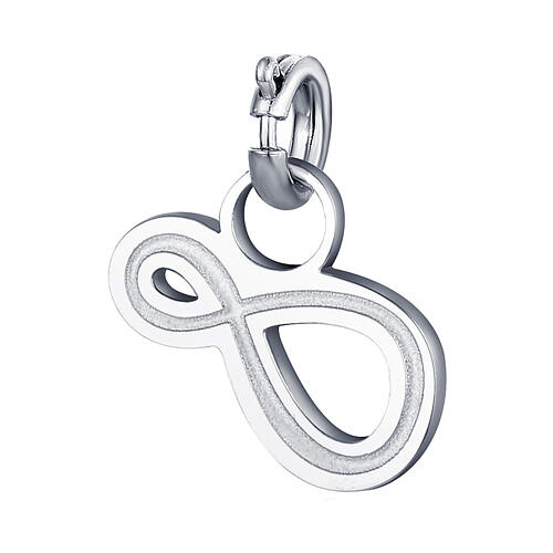 Mini charm infinito acciaio inox smaltato 1