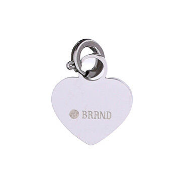 Mini charm cuore turchese acciaio ipoallergenico 3