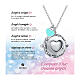 Mini charm cuore azzurro acciaio ipoallergenico s3