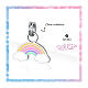 Mini charm arcobaleno acciaio ipoallergenico smaltato s2