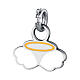 Angel's wings mini charm, enamelled hypoallergenic steel s1