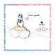 Angel's wings mini charm, enamelled hypoallergenic steel s2