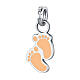 Mini charm acciaio ipoallergenico piedi bambino per chiama angeli s1