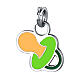 Mini charm ciuccio acciaio ipoallergenico smaltato s1