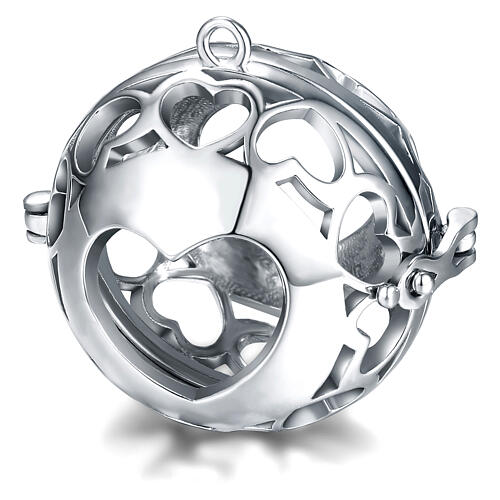 Scrigno chiama angeli acciaio ipoallergenico cuore 25 mm 1