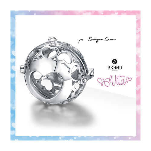 Scrigno chiama angeli acciaio ipoallergenico cuore 25 mm 2