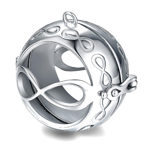 Angel caller shrine with infinity symbol pattern, hypoallergenic steel 1