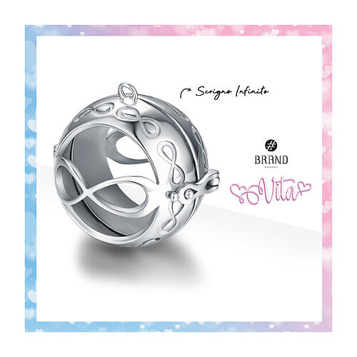 Angel caller shrine with infinity symbol pattern, hypoallergenic steel 2