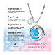 Light blue chime for angel caller necklace, enamelled, 0.8 in s3