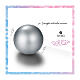 Grey enamelled chime for angel caller necklace, 0.8 in s2