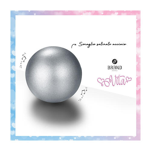 Gray enamel angel caller bell, 20 mm 2