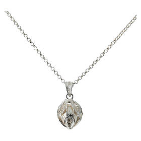Engelsrufer-Kette Blume mit 8 Blütenblättern aus 925er Silber.