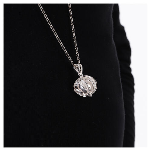 Angel caller necklace of 925 silver, soft spiral bands 4
