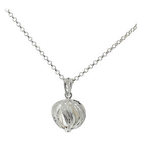 Collier bola de grossesse spirale douce argent 925