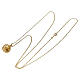 Colar bola chama-anjos dourado arabescos prata 800 s3