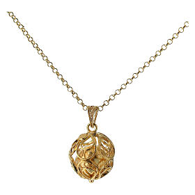 Angel Caller Necklace Swirly Golden 925 Silver