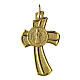 Pendente croce 3x2 cm dorata San Benedetto  s2