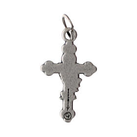 Pendente croce fondo blu 3x2 cm zama